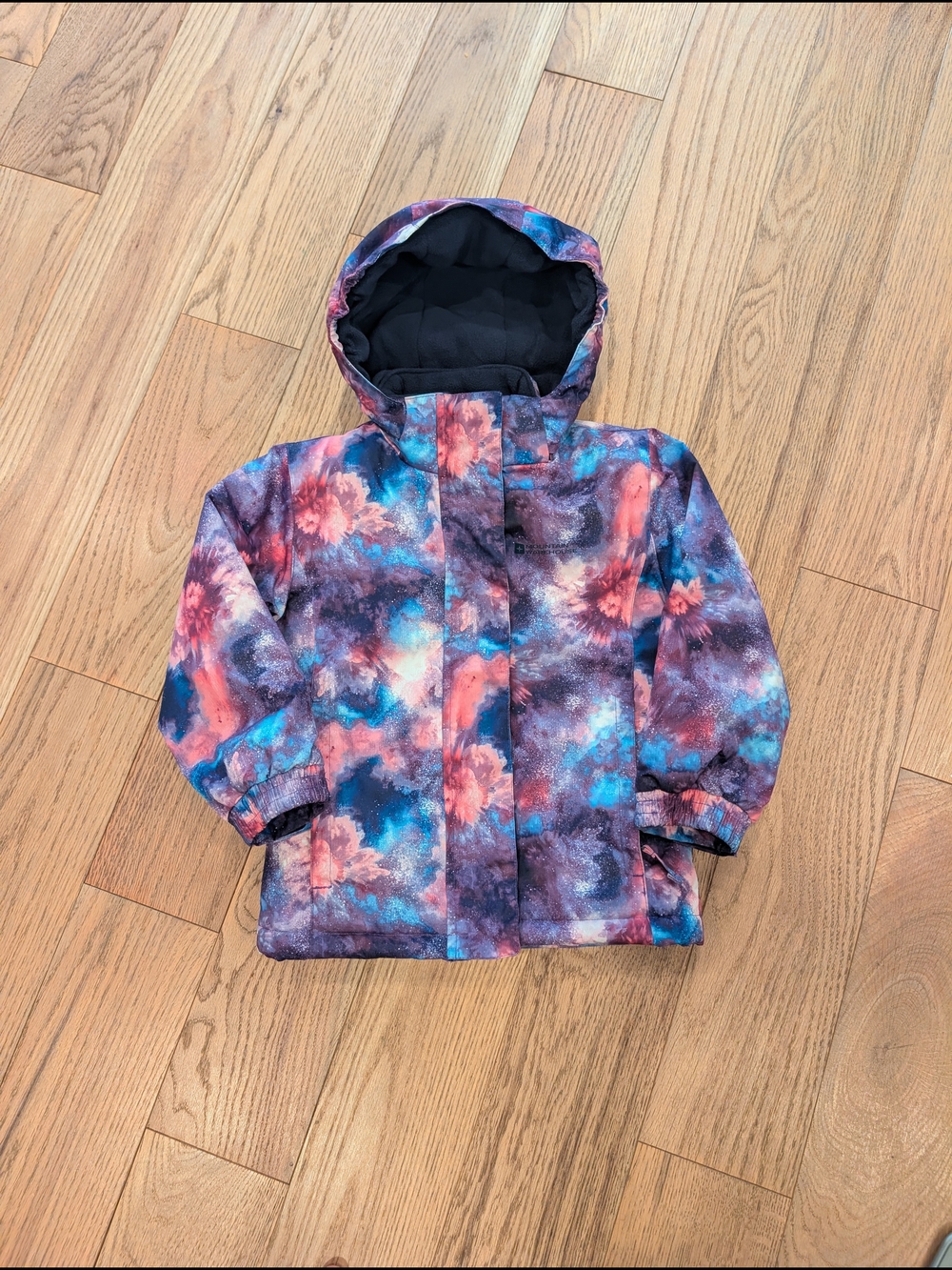 Colorful Tie-Dye Hooded Puffer Jacket for Kids